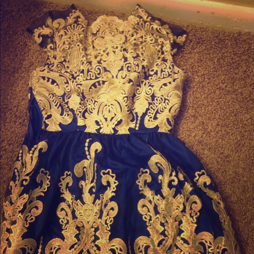 Blue formal party dress